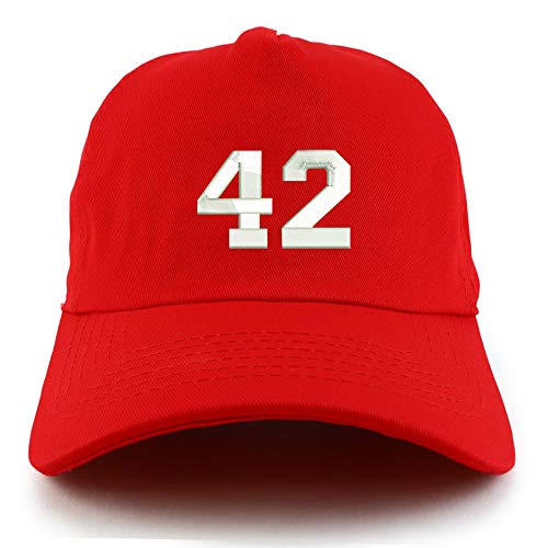 Trendy Apparel Shop Number 42 Collegiate Varsity Unstructured 5 Panel Ball Cap