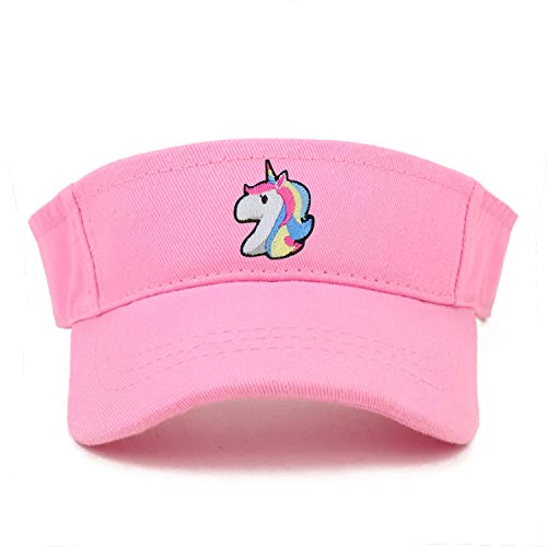 Trendy Apparel Shop Unicorn Patch Cotton Infant Summer Visor Cap