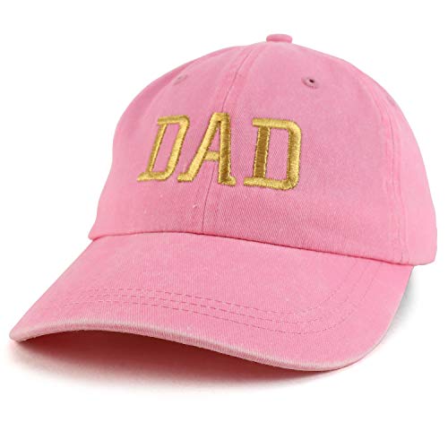 Trendy Apparel Shop Dad Capital Gold Thread Pigment Dyed Low Profile Cotton Cap