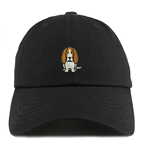 Trendy Apparel Shop Basset Hound Dog Embroidered Low Profile Soft Cotton Dad Hat Cap