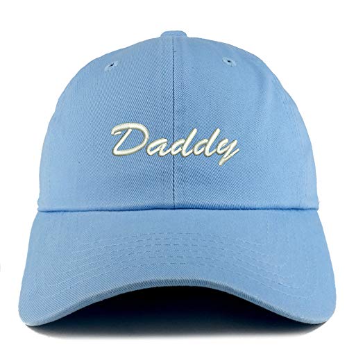 Trendy Apparel Shop Daddy Script Font Solid Adjustable Unstructured Dad Hat