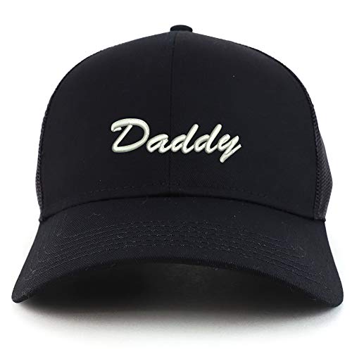 Trendy Apparel Shop Daddy Script Font Structured High Profile Trucker Cap