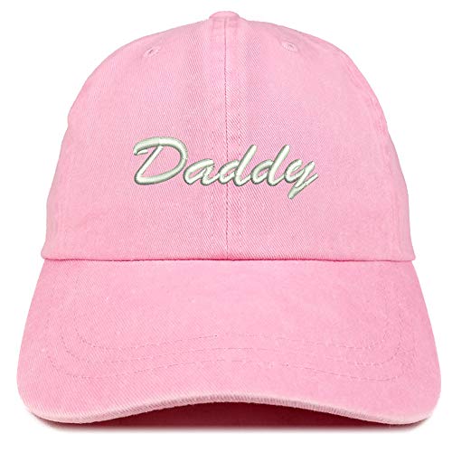 Trendy Apparel Shop Daddy Script Font Embroidered Low Profile Washed Cotton Cap