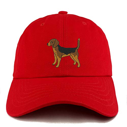 Trendy Apparel Shop Beagle Dog Embroidered Low Profile Soft Cotton Dad Hat Cap