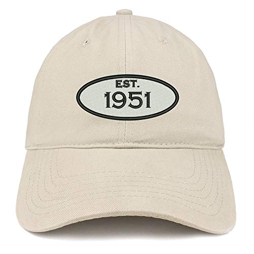 Trendy Apparel Shop 70th Birthday Established Year Soft Crown Brushed Cotton Cap