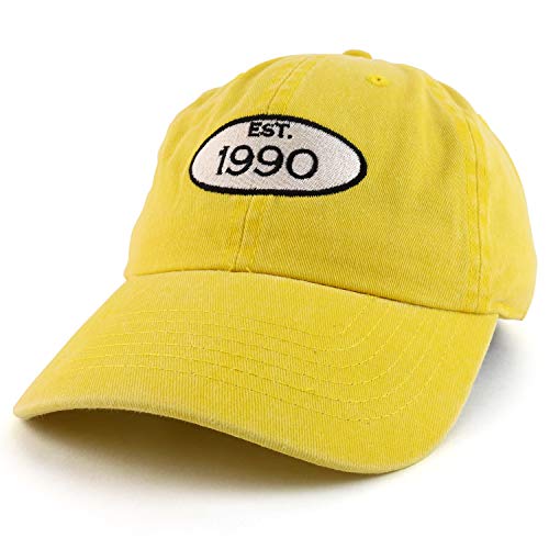 Trendy Apparel Shop 30th Birthday Established 1991 Washed Cotton Adjustable Cap