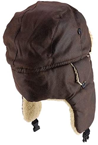 Trendy Apparel Shop Youth Size Toddler Boy's Fleece Lined Flap Trooper Hat - Chocolate