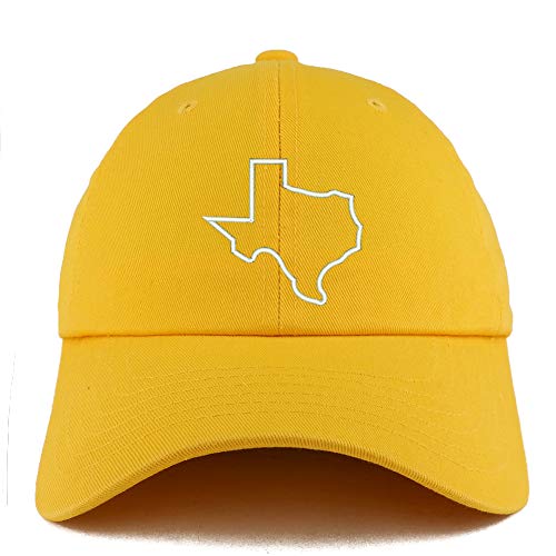 Trendy Apparel Shop Texas Outline Solid Adjustable Unstructured Dad Hat