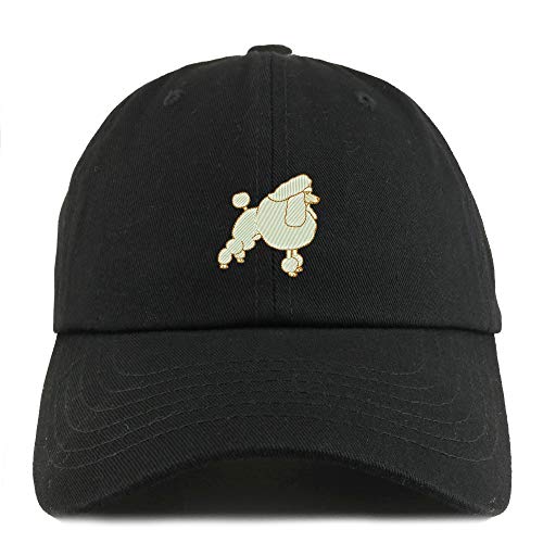 Trendy Apparel Shop Poodle Dog Embroidered Low Profile Soft Cotton Dad Hat Cap