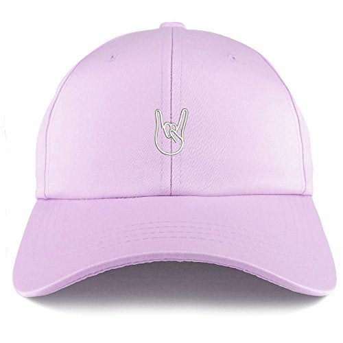 Trendy Apparel Shop Rock on Embroidered Structured Satin Adjustable Cap