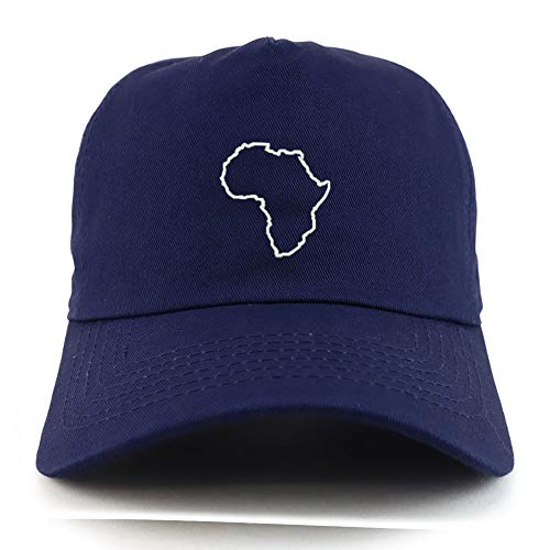 Trendy Apparel Shop Africa Map Outline Unstructured 5 Panel Dad Baseball Cap