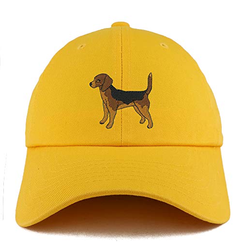 Trendy Apparel Shop Beagle Dog Embroidered Low Profile Soft Cotton Dad Hat Cap