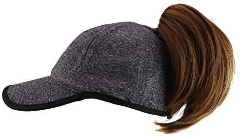 Ball cap with fake hot sale ponytail