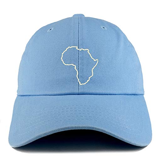 Trendy Apparel Shop Africa Map Outline Solid Adjustable Unstructured Dad Hat