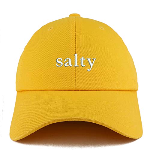 Trendy Apparel Shop Salty Embroidered Solid Adjustable Unstructured Dad Hat