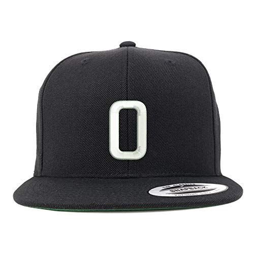 Trendy Apparel Shop Number 0 Embroidered Snapback Flatbill Baseball Cap