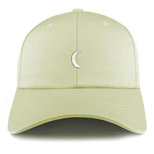 Trendy Apparel Shop Crescent Moon Embroidered Structured Satin Adjustable Cap