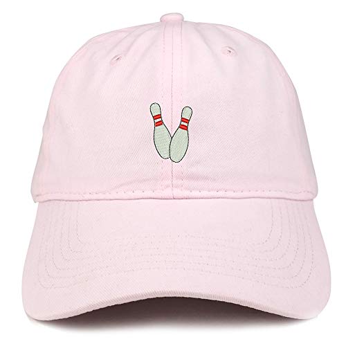 Trendy Apparel Shop Small Bowling Pins Embroidered Unstructured Cotton Dad Hat