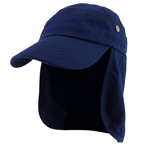 Trendy Apparel Shop XXL Oversized Large Cotton Bicycle Riders Cap with Neck Flap