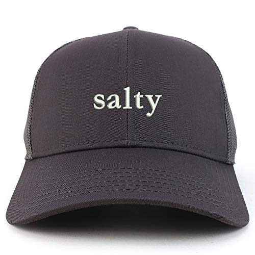 Trendy Apparel Shop Salty Embroidered Structured High Profile Trucker Cap