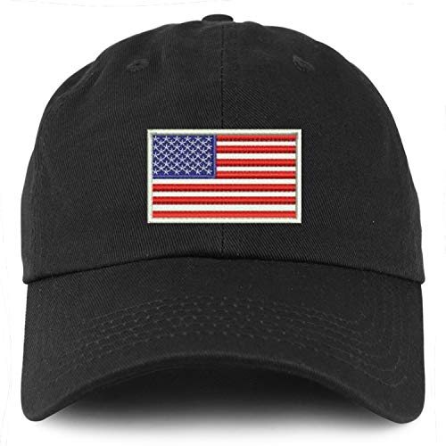 Trendy Apparel Shop Youth White American Flag Unstructured Cotton Baseball Cap