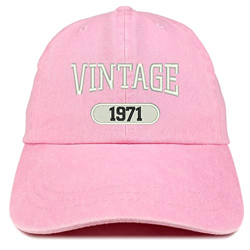 Trendy Apparel Shop 50th Birthday Vintage 1971 Washed Cotton Adjustable Cap