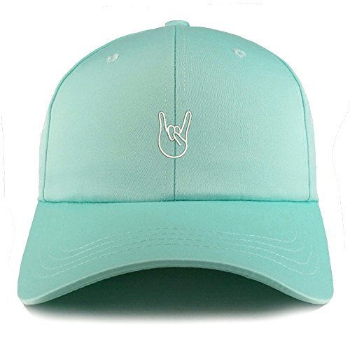 Trendy Apparel Shop Rock on Embroidered Structured Satin Adjustable Cap