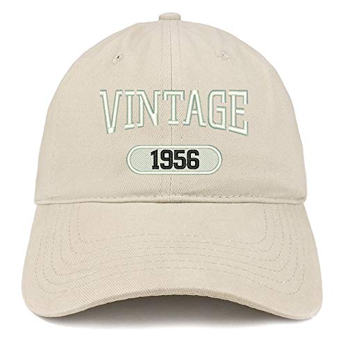 Trendy Apparel Shop 65th Birthday Vintage Year Soft Crown Brushed Cotton Cap