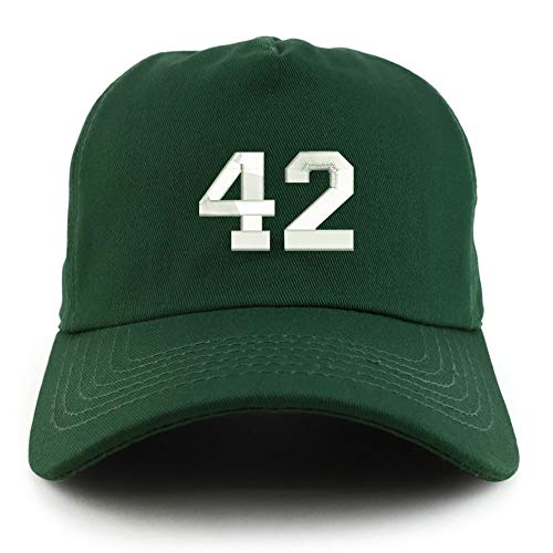 Trendy Apparel Shop Number 42 Collegiate Varsity Unstructured 5 Panel Ball Cap