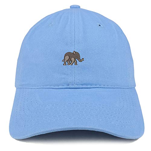 Trendy Apparel Shop Baby Elephant Embroidered Brushed Cotton Cap