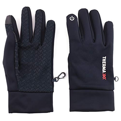 Trendy Apparel Shop Unisex Waterproof Therma Tourchscreen Texting Gloves - Black