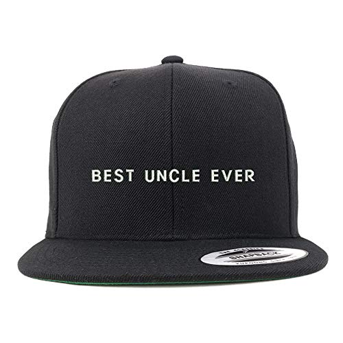 Trendy Apparel Shop Best Uncle Ever Structured Flatbill Snapback Cap