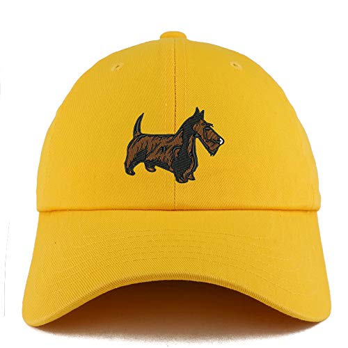 Trendy Apparel Shop Scottish Terrier Dog Embroidered Low Profile Soft Cotton Dad Hat Cap