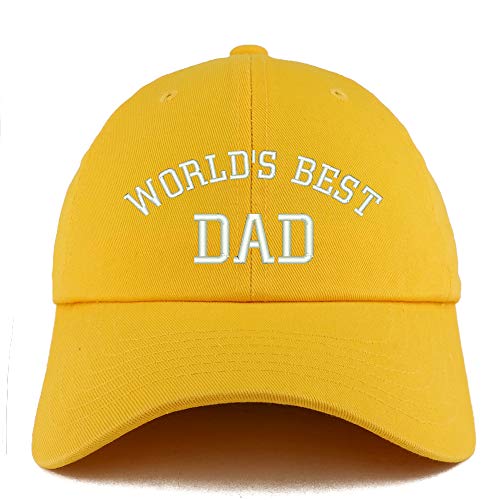 Trendy Apparel Shop World's Best Dad Solid Adjustable Unstructured Dad Hat