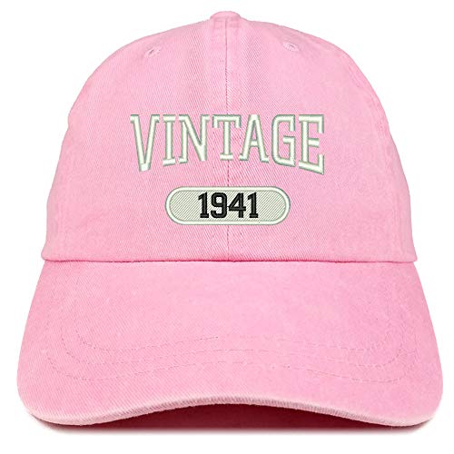 Trendy Apparel Shop 80th Birthday Vintage 1941 Washed Cotton Adjustable Cap