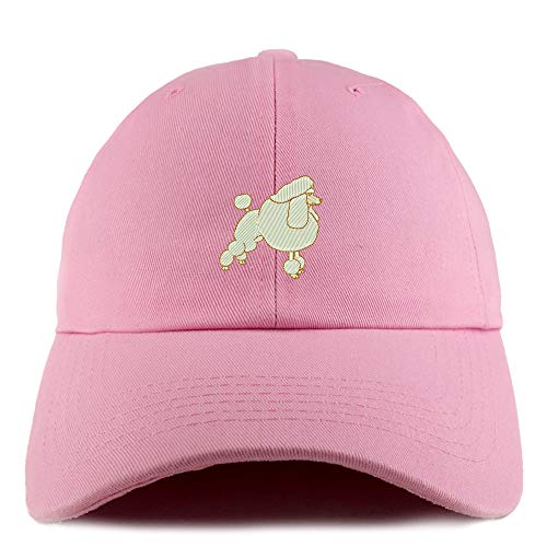 Trendy Apparel Shop Poodle Dog Embroidered Low Profile Soft Cotton Dad Hat Cap