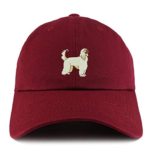 Trendy Apparel Shop Afghan Dog Embroidered Low Profile Soft Cotton Dad Hat Cap