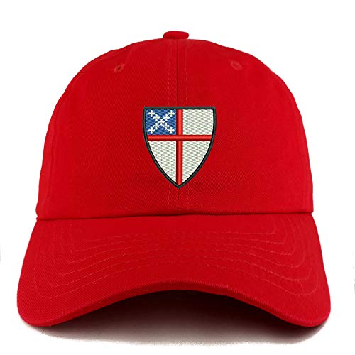 Trendy Apparel Shop Episcopal Shield Solid Adjustable Unstructured Dad Hat