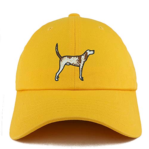 Trendy Apparel Shop Pointer Dog Embroidered Low Profile Soft Cotton Dad Hat Cap