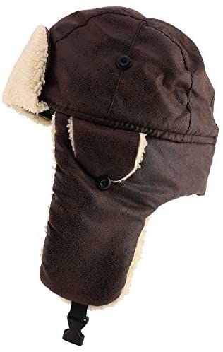 Trendy Apparel Shop Youth Size Toddler Boy's Fleece Lined Flap Trooper Hat - Chocolate