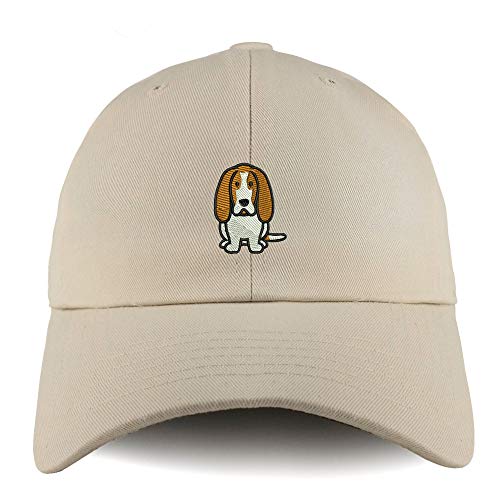 Trendy Apparel Shop Basset Hound Dog Embroidered Low Profile Soft Cotton Dad Hat Cap