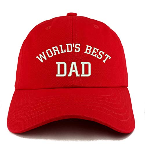 Trendy Apparel Shop World's Best Dad Solid Adjustable Unstructured Dad Hat