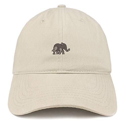 Trendy Apparel Shop Baby Elephant Embroidered Brushed Cotton Cap