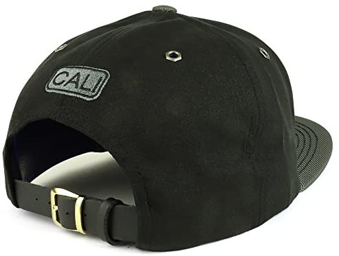 Trendy Apparel Shop California Republic Bear Embroidered Chamude Flatbill Snapback Cap