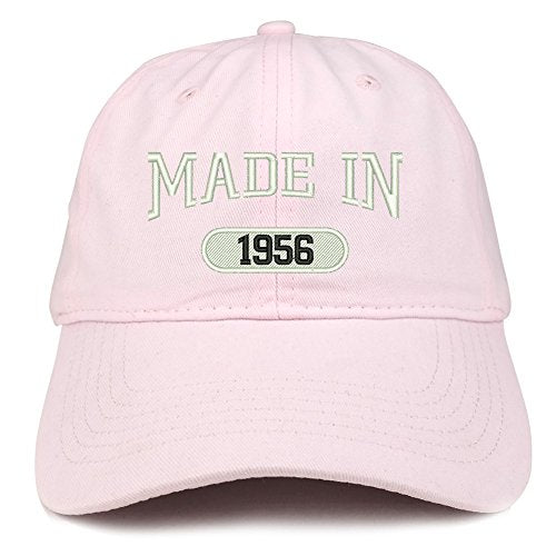 Trendy Apparel Shop Made in 1956 Embroidered 65th Birthday Brushed Cotton Cap