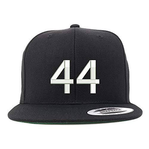 Trendy Apparel Shop Number 44 Embroidered Snapback Flatbill Baseball Cap