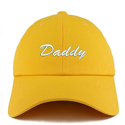 Trendy Apparel Shop Daddy Script Font Solid Adjustable Unstructured Dad Hat