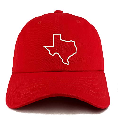 Trendy Apparel Shop Texas Outline Solid Adjustable Unstructured Dad Hat