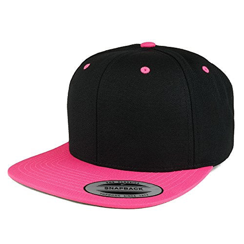 Trendy Apparel Shop Flexfit Brand Premium Two Tone Classic Flatbill Snapback Cap