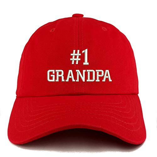 Trendy Apparel Shop Number 1 Grandpa Solid Adjustable Unstructured Dad Hat